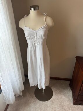 Abercrombie White Spaghetti Strap Sundress